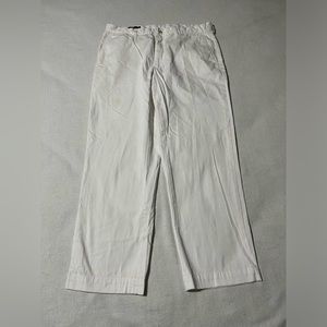 Polo‎ Ralph Lauren Preston White Pants Cotton Mens 35x30 Actual 33x28 *flaws